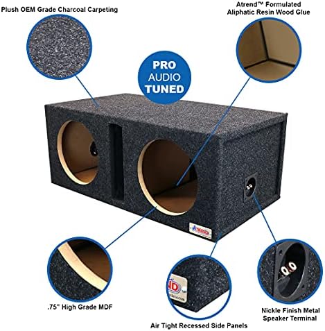 Atrend 15DQV 15” Dual Vented Subwoofer/Speaker Enclosure Made in USA,15DQV