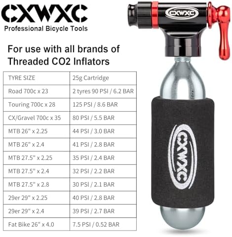 CO2 Inflator Kit with 16g/ 25g CO2 Cartridges