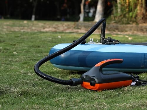 20PSI High Pressure SUP Electric Air Pump, Dual Stage Inflation Paddle Board Pump for Inflatable Stand Up Paddle Boards, Boats, Kayak