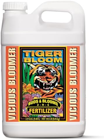 FoxFarm Tiger Bloom Liquid Plant Food - Phosphorus Fertilizer for Buds, Blooms & Flowering - Supports Soil & Hydroponic Systems - High Micronutrient Formula with 2-8-4 Nutrient Ratio - 1 Quart