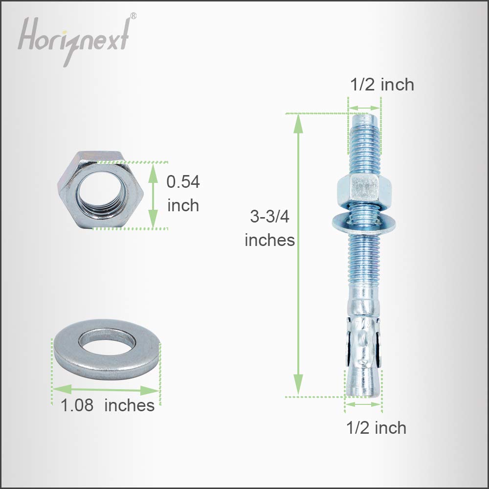 3/8 Concrete Anchors, Concrete Wall Anchors, Metal Wedge Bolts