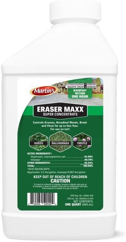 Control Solutions 82002488 1 Quart Eraser Max Super Concentrated Herbicide Weed Killers