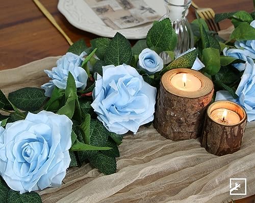 ZIFTY 5Pcs 34FT Flower Garland White Artificial Rose Vine Wedding Decor