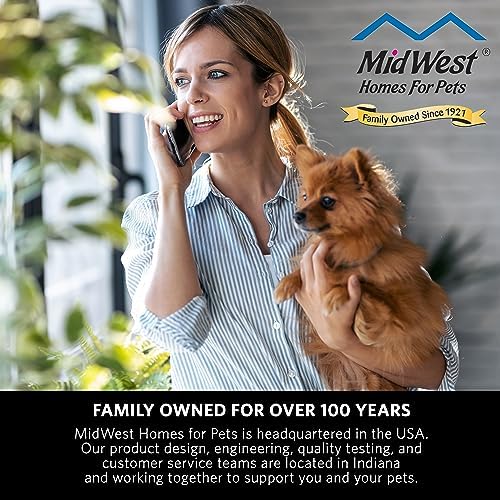 MidWest Homes for Pets Solutions Series Large Side-by-Side SUV Dog Crate, Double Door Folding Metal Cage Designed to Fit in SUVs & Vans, for Dogs up to 90 Lbs