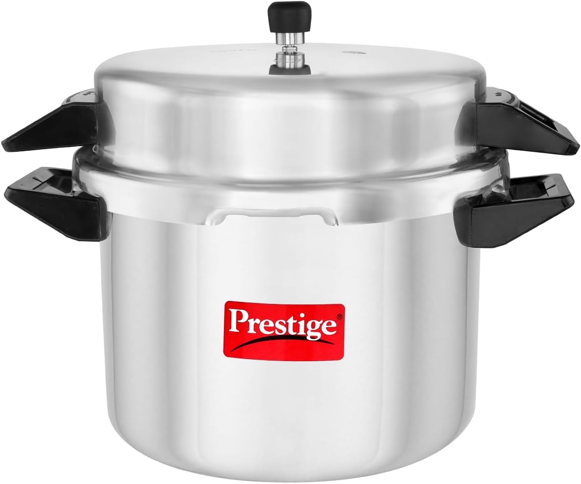 Prestige Popular Aluminum Pressure Cooker, 5 L, Silver