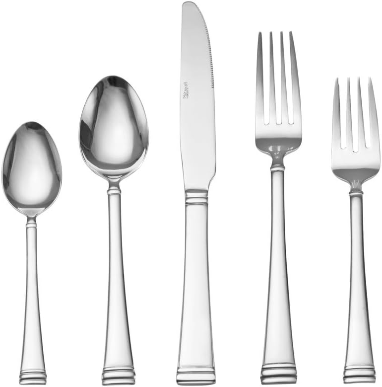 Pfaltzgraff Beckham 20-Piece Stainless Steel Flatware Set, Service for 4