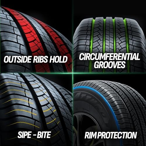 ATTURO AZ600 All-Season Touring Tire, 225/55R17 101H XL | Truck/SUV Touring All Season Traction 101H Rated Extra Load Radial Construction Black Sidewall Tire