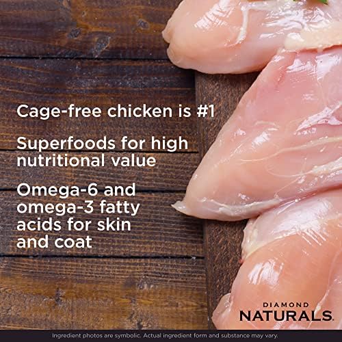 Diamond Naturals Large Breed Adult Dry Dog Food, Chicken & Rice, 40lb | With Real Cage Free Chicken | Glucosamine & Chondroitin to Help Support Large Breed Dogs | Probiotics for Digestive Support