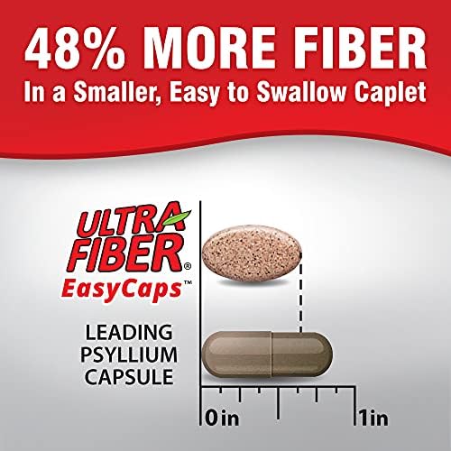 Ultra-Fiber High Fiber Supplement, Soluble & Insoluble Fiber, 150 Count | Coated, easy-to-swallow caplets provide 48% more fiber for comfortable