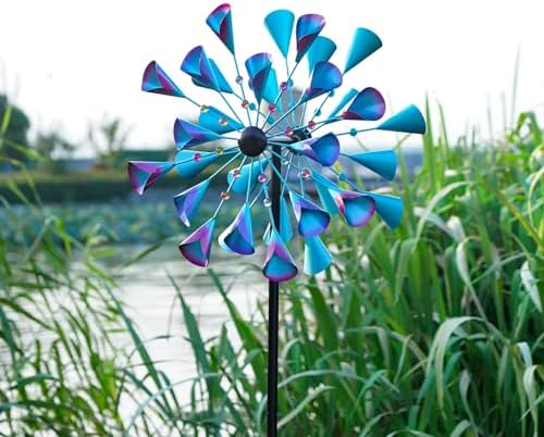DECOROCA Kinetic Wind Spinners Outdoor - Large Metal Wind Sculptures