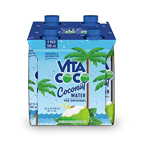 Vita Coco Coconut Water, Pure Original, Refreshing Coconut Taste, Natural Electrolytes, Vital Nutrients, 33.8 Oz (Pack of 6)
