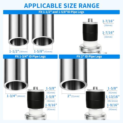 MySit 4 inch Work Table Caster Wheels for Commercial Kitchen Prep Tables