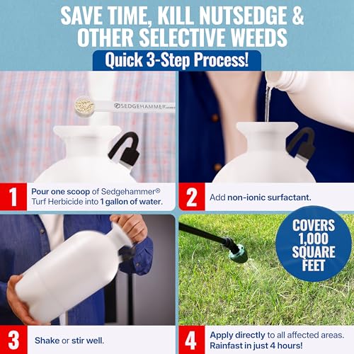 Sedgehammer 51516 Nutsedge Herbicide | Kills Yellow and Purple Nutsedge, Green Kyllinga, Selective Weed Killer for Lawns, Gardens and Landscapes