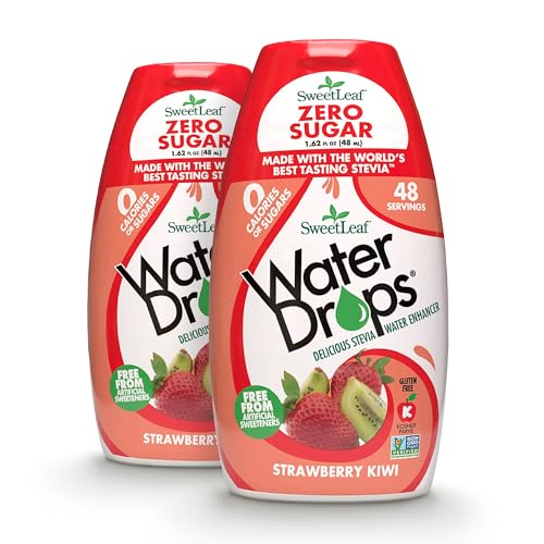 SweetLeaf Water Flavoring Drops, Strawberry Kiwi - 1.62 Fl Oz | Stevia Water Enhancer, Sugar Free, Zero Calorie Additive, Contains Monk Fruit Extract