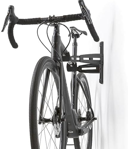 Feedback Sports Velo Wall Rack Bike Hangar Mount Storage, Adjustable Arms | Great for garage, apartment or shed storage; soft rubber contact points protect frames and supports bikes up to 70 lb