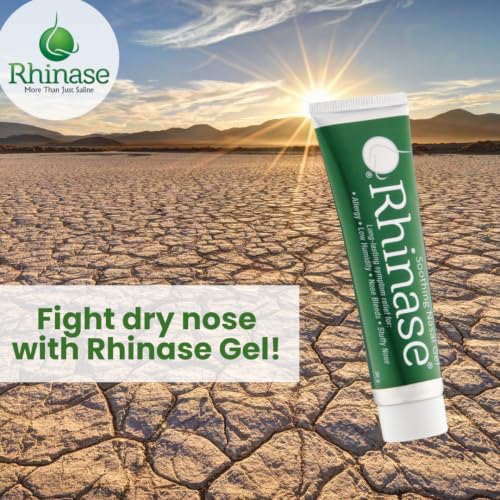 Rhinase Saline Nasal Gel (5 Pack) with 2 Wetting Agents and 2 Salts Allergy Relief Moisturizer - No Steroids no Aloe no Scent…