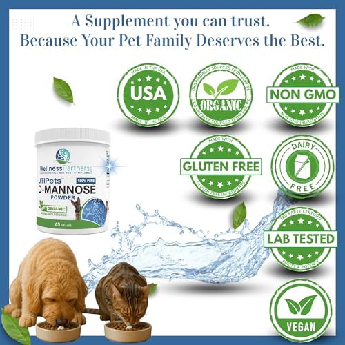 UTI Pets Pure D-Mannose Non GMO Organically Sourced Powder 65gram jar