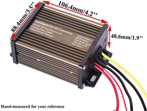 Pro Chaser DC-DC 72V 60V 48V Volt Voltage to 12V Step Down Voltage | Voltage Reducer Regulator 10A 15A 20A 25A 30A 35A for Scooters Bicycles & Golf Carts