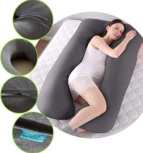 COSMOPLUS 𝐏𝐫𝐞𝐠𝐧𝐚𝐧𝐜𝐲 𝐏𝐢𝐥𝐥𝐨𝐰 𝐂𝐨𝐯𝐞𝐫 U Shaped Full Body Pillow Case 𝐂𝐨𝐯𝐞𝐫 for