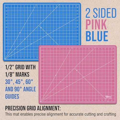 U.S. Art Supply 18" x 24" Self-Healing Cutting Mat 5-Ply - Double-Sided Green/Black Craft Mat, Non-Slip Cutting Mats for Crafts, Sewing, Quilting, Scrapbooking | Double-Sided Green/Black Craft Mat, Non-Slip Cutting Mats for Crafts, Sewing, Quilting, Scra…