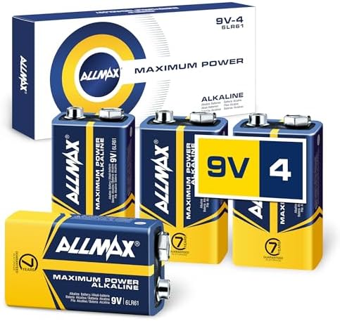 Allmax 9V Maximum Power Alkaline Batteries (48 Count) – 9 Volt