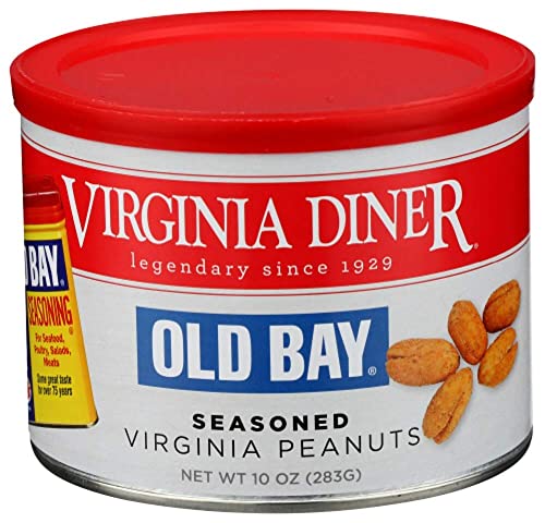 Virginia Diner Old Bay Seasoned Gourmet Virginia Peanuts - All Natural Virginia Peanuts Non-GMO