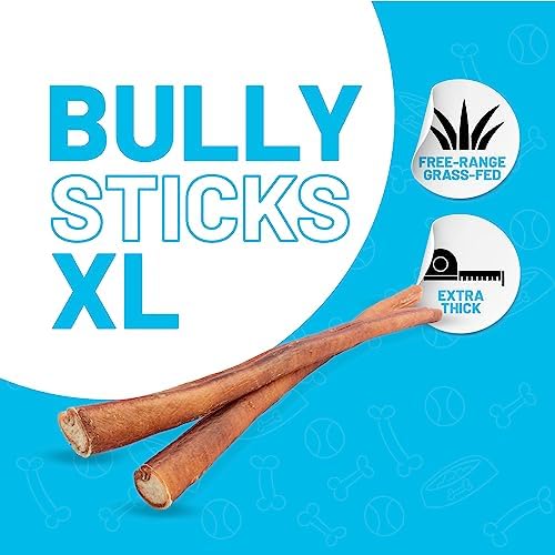 Sitka Farms Bully Sticks for Dogs, Dog Chews and Treats, 6 Inch, 20 Count