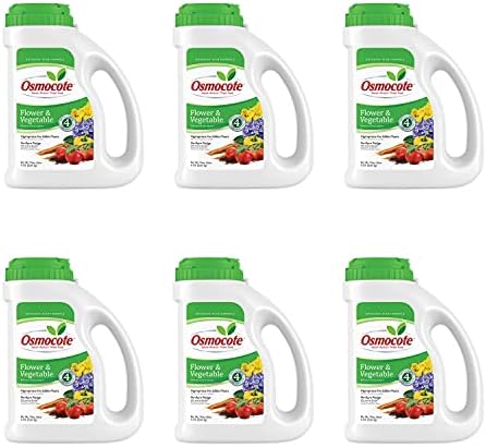 Osmocote Smart-Release Plant Food Flower & Vegetable, Plant Fertilizer, 4.5 lbs. (6-Pack)