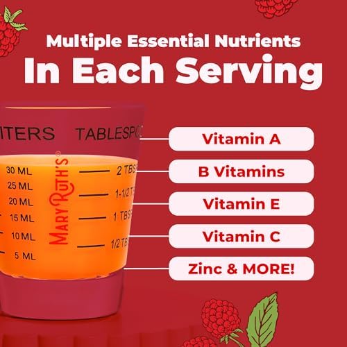 MARYRUTH'S Liquid Morning Multivitamin for Women, Men & Kids, 32 Servings | Vitamin A C D E B6 B12 Biotin Zinc, Beauty, Vegan, Non-GMO, Gluten Free
