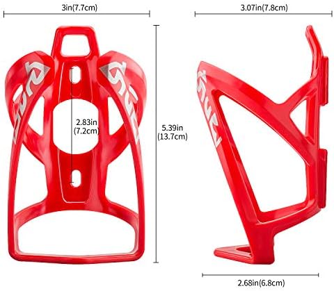Suruid Bike Water Bottle Cage Ultra-Light Bicycle Bottle Holder Universal Bike Cup Holder Rack for Bicycle, Cycling, MTB, Road/Mountain Bikes 2 Pack - Black