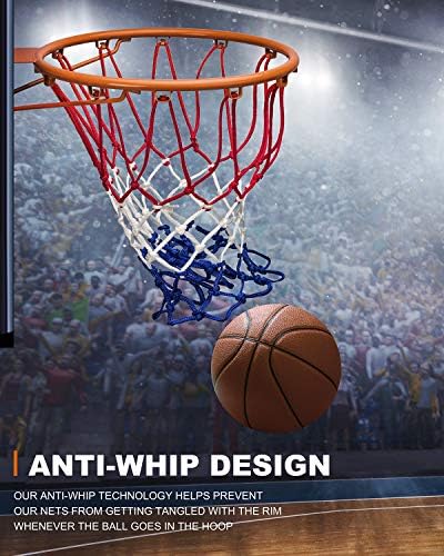 Basketball Net Replacement Heavy Duty, 2023 Professional On-Court Quality [6.88Ounce], Fits Outdoor Indoor Standard Rim