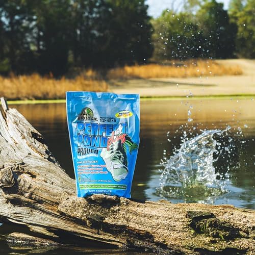 BioLogic Perfect Pond Plus, Fish Pond Fertilizer, Granular Fish Pond and Plant Fertilizer, Fast Acting & Easy to Apply, 5 lb Bag Broadcasts 1 Acre