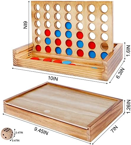 Glintoper Tic Tac Toe & 4 in a Row Tables Game Set