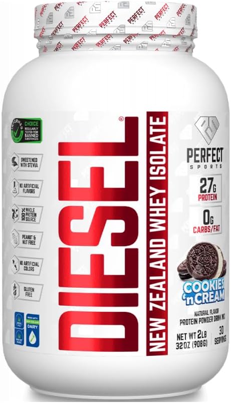 PERFECT SPORTS Diesel Whey Protein Isolate, Milk Chocolate, 2 lb