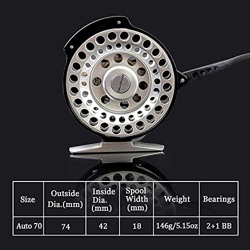 Maxcatch Semi-Automatic Fly Fishing Reel, CNC Machine Cut T6061 Aluminum, Lightweight Design