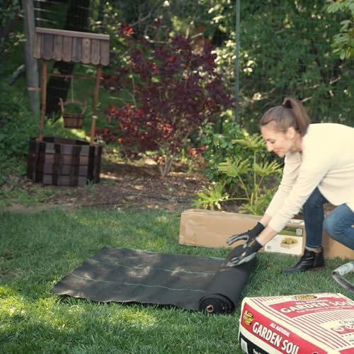 Premium 5oz Landscape Fabric, 3ft x 50ft Pro Garden Weed Barrier - Durable & Heavy Duty Weed Block Gardening Mat, Easy Setup & Superior Weed Control, Eco-Friendly & Convenient Design
