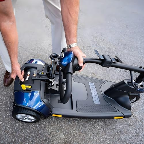 Pride Mobility Go Go Elite Traveller 3-wheel Scooter - Travel Mobility for Adults, 12 Ah Battery, 300 Lbs Weight Capacity, Red, Seat Dimensions - 17" W x 17" D - SC40E