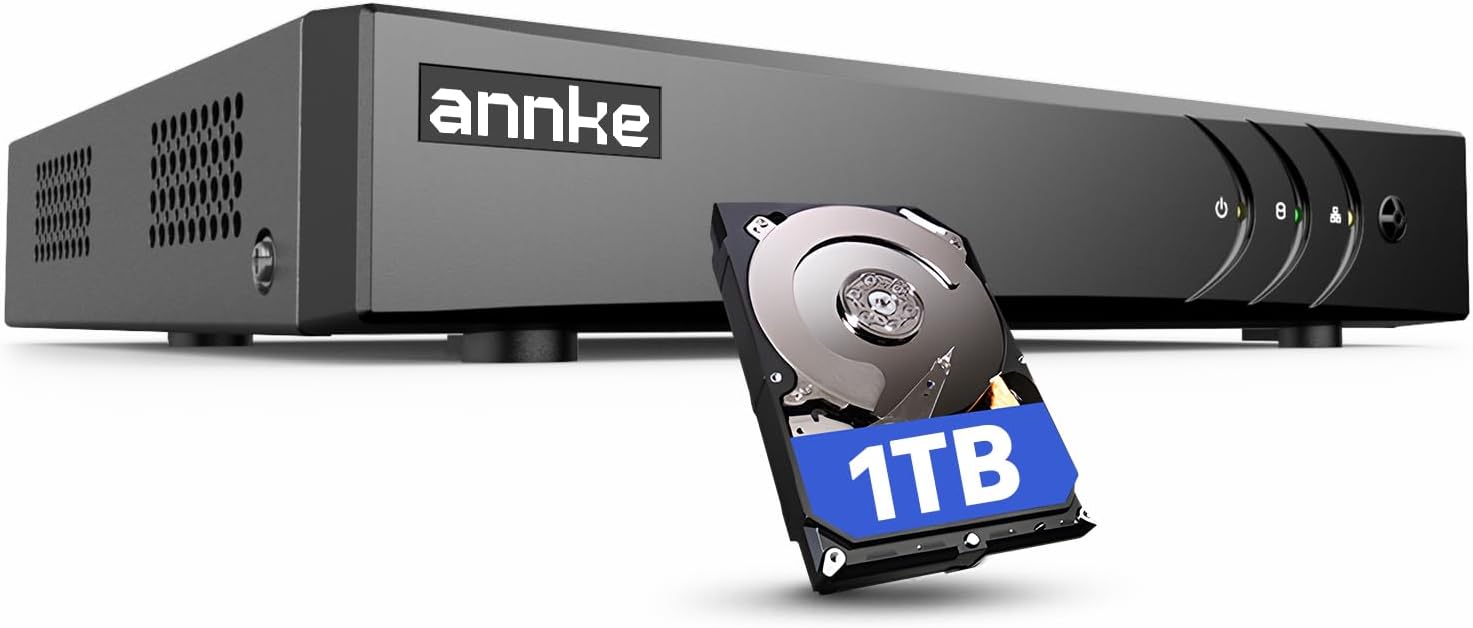 ANNKE 3K Lite 8CH Hybrid 5-in-1 Security Digital Video Recorder, 1TB HDD | H.265+ Surveillance Home 8 Channel DVR
