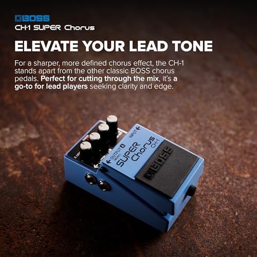 BOSS CH-1 SUPER Chorus | Classic Compact Chorus Effects Pedal | Cystal-Clear Tone for Guitar & Keyboards | Versatile Sound Shaping | Mono & Stereo