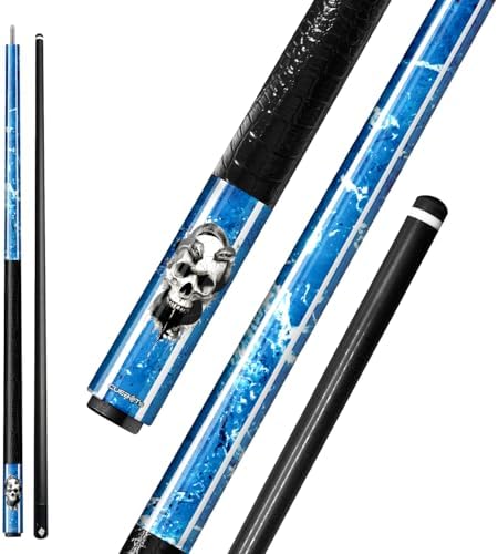 CUEBOTS Glass Fiber Cue, Glass Fiber House Cue Stick, Club Cue, Cue for Beginners, Durable Uni-QR, 3/8-10, 5/16-18 Joint, Long Lasting Glassfiber Shaft, 7-Layer Microfiber Tip