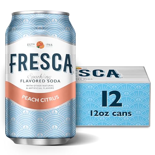 Fresca Peach Soda Soft Drink Fridge Pack Cans, 12 fl oz, 12 Pack