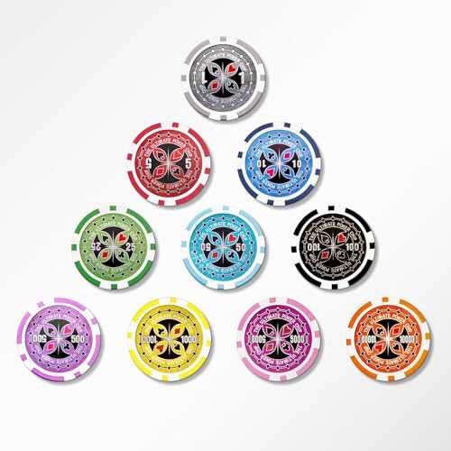 MRC 1000pcs Ultimate Laser Poker Chips Set with Acrylic Case Custom Build