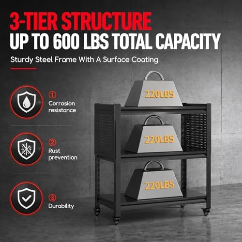 Work Bench with Pegboard,Heavy Duty 3000lbs Capacity Workbench Adjustable Shelves,Work Table for Garage Warehouse47.2 H*47.09" W*19" D