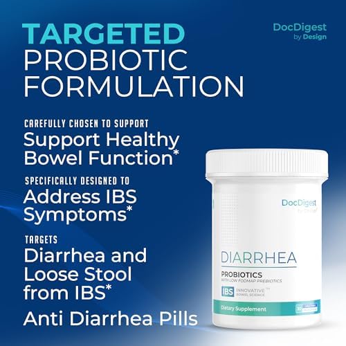 IBS Anti Diarrhea Probiotic for Diarrhea Relief and IBS-D - Clinically Studied Antidiarrheal Pills for Long-Term Comfort - Diarrhea Medication for