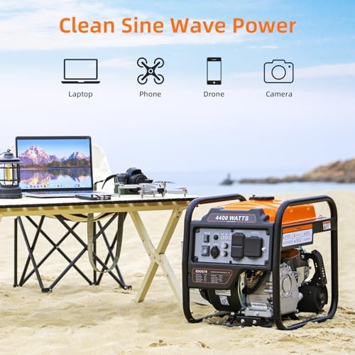 Oxseryn Power Equipment 4400 Watts Inverter Generator Gas Powered, Portable Open Frame Generator, Low Noise with ECO Mode, RV Ready