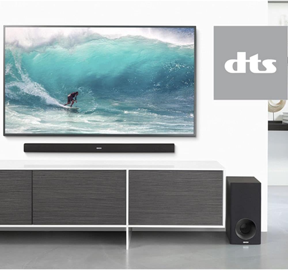 Denon DHT-S316 Home Theater Soundbar System with Wireless Subwoofer, Black | Virtual Surround Sound Technology, Wall-Mountable