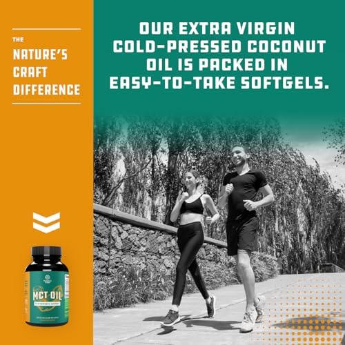 C8 MCT Oil Softgels - Medium Chain Triglycerids MCT Coconut Oil Supplement with Caprylic/Capric Triglycerides for Body Sculpting