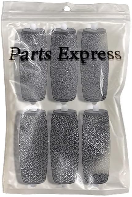 6 Pack Callus Remover Roller,Replacement Roller for Electronic Foot File Refill -3 Extra Coarse & 3 Regular Coarse