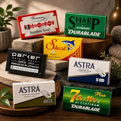 Double Edge Razor Blade/Safety Razor Blade Variety Pack 100 Blades for All Standard Double Edge Safety Razors | Several brands of blades in 1