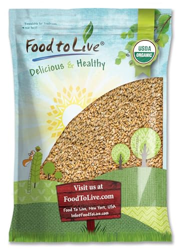 Food to Live Organic Hulled Barley, 15 Pounds – Non-GMO, 100% Whole Grain, Kosher, Vegan, Bulk. Suited for Home Brewing, Grinding. High in Fiber. Great for Chili, Hot Cereal, Salads, Soup.